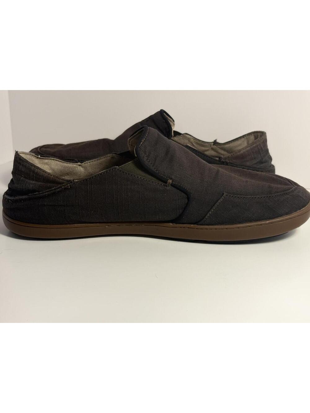 OluKai Classic Canvas Slip-On Shoes Brown Mens 13 - Picture 8 of 9